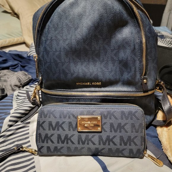 Michael kors backpack purse and wallet